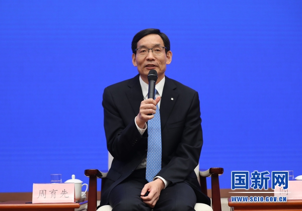  中國(guó)建材集團(tuán)有限公司董事長(zhǎng)周育先。來(lái)源：國(guó)新辦